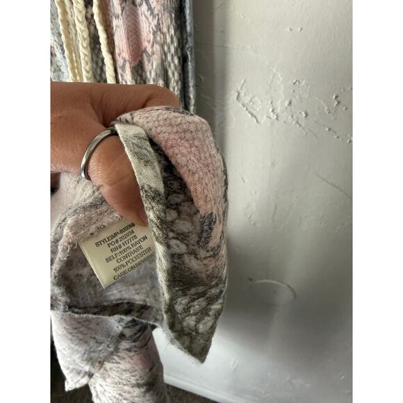 Lovestitch Boho Maxi‎ Dress Small Snake Print Braided Strap Tie Back Rayon Flowy - Picture 5 of 10